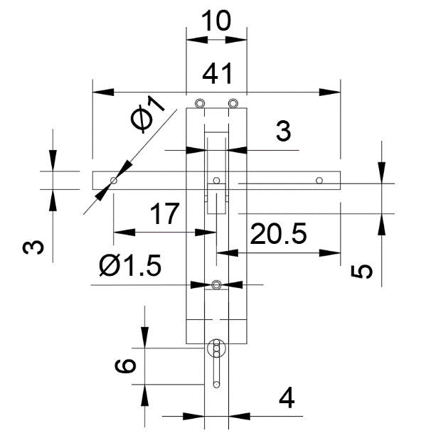 Body Dimensions of the Ornithopter Prototype Front View (mm)